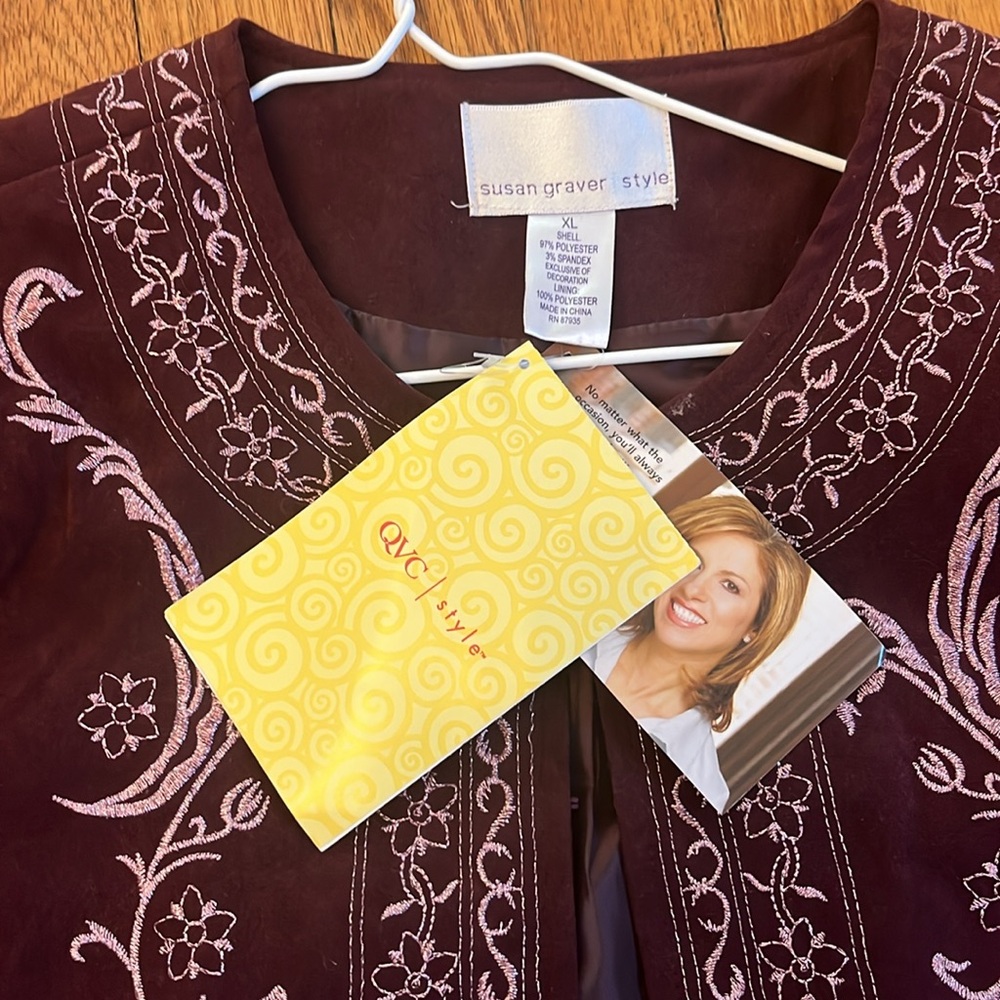 NWT 1990s Susan Graver suit jacket and pant set size XL - Picture 2 of 6